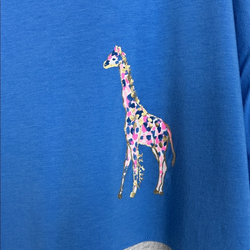 Lilly Pulitzer “XX Lilly” Blue Grey Long Sleeve Top - XL - Picture 3 of 12